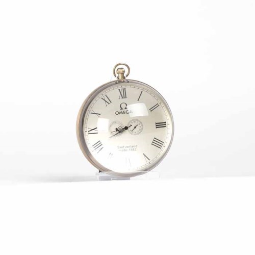 Lot 532 - UNUSUAL LARGE GLASS BALL DESK CLOCK unsigned...