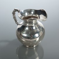 Lot 298 - CHINESE SILVER JUG engraved with crab and fish...