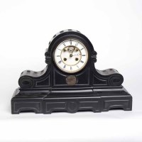 Lot 537 - FRENCH VICTORIAN SLATE MANTEL CLOCK BY...
