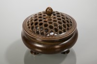 Lot 348 - CHINESE BRONZE CENSER of small proportions,...