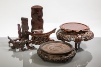 Lot 355 - COLLECTION OF CHINESE HARDWOOD STANDS...