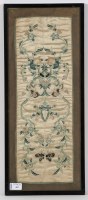 Lot 412 - TWO 19TH CENTURY CHINESE SILK EMBROIDERIES the...