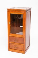 Lot 441 - CHINESE TALL CABINET with glazed panelled door...