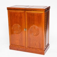 Lot 451 - CHINESE BAR with hinged top and fitted...