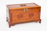 Lot 452 - CHINESE BLANKET CHEST with hinged lid, 106cm wide