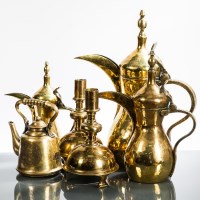 Lot 464 - COLLECTION OF ISLAMIC BRASS WARE including...