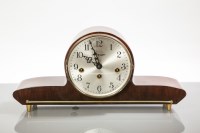 Lot 523 - 1950'S VINTAGE KLENINGER MAHOGANY MANTEL CLOCK...