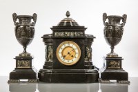 Lot 537 - VICTORIAN ARCHITECTURAL BLACK SLATE AND...