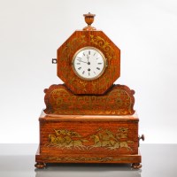 Lot 547 - VICTORIAN BRASS INLAID ROSEWOOD MANTEL CLOCK...