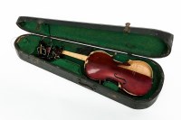 Lot 587 - GOOD COLLECTION OF VIOLINS, SCROLLS CHIN RESTS,...