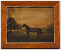 Lot 96A - ENGLISH SCHOOL (19TH CENTURY), A LONE STALLION...