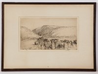 Lot 101 - * JAMES MCBEY MARCH ON JERUSALEM etching,...