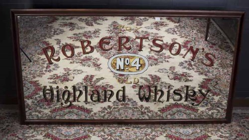 Lot 856 - LARGE WHISKY ADVERTISING MIRROR inscribed 'Try...