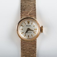 Lot 1594 - LADY'S NINE CARAT GOLD ROLEX PRECISION...