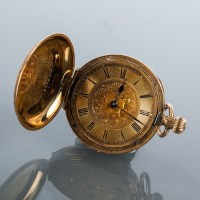 Lot 1596 - VICTORIAN EIGHTEEN CARAT FULL HUNTER FOB WATCH...