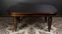 Lot 902 - VICTORIAN OAK EXTENDING DINING TABLE with...