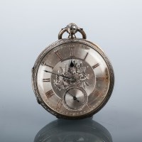 Lot 1609 - GENTLEMAN'S STERLING SILVER OPEN FACE FUSEE...