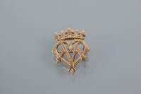 Lot 1667 - NINE CARAT GOLD LUCKENBOOTH BROOCH of openwork...