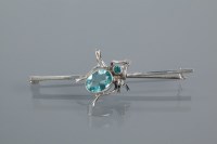 Lot 1714 - SILVER SPIDER MOTIF BAR BROOCH BY CHARLES...