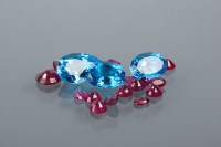 Lot 1763 - COLLECTION OF UNMOUNTED RUBY AND TOPAZ STONES