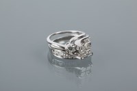 Lot 1773 - DIAMOND CLUSTER TWO RING SET the main ring set...