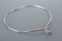 Lot 1782 - DANISH SILVER NECKLET BY W&SS of curved form,...