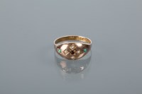 Lot 1793 - VICTORIAN NINE CARAT GOLD RUBY AND SEED PEARL...