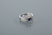 Lot 1799 - ART DECO STYLE SAPPHIRE AND DIAMOND RING set...