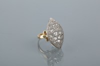 Lot 1802 - MARQUISE SHAPED DIAMOND CLUSTER RING set with...