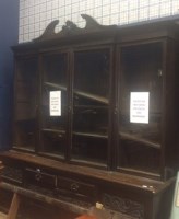 Lot 924 - LATE VICTORIAN STAINED OAK LIBRARY BOOKCASE...