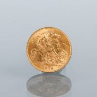 Lot 1514 - GEORGE V HALF SOVEREIGN DATED 1914