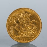 Lot 1518 - VICTORIAN TWO POUND COIN DATED 1887