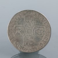 Lot 1520 - QUEEN ANNE SILVER SHILLING DATED 1708 along...