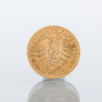 Lot 1523 - WILHELM I GOLD 20 MARKS COIN DATED 1884