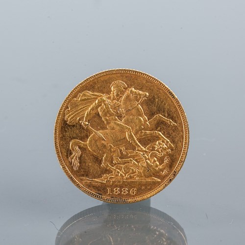 Lot 1532 - VICTORIAN GOLD SOVEREIGN DATED 1886 Melbourne...