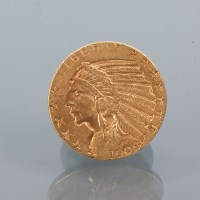Lot 1544 - US FIVE DOLLAR GOLD COIN Indian Head, dated 1909