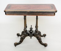 Lot 719 - EARLY 20TH CENTURY OAK SIDE TABLE with carved...