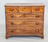 Lot 738 - EARLY 19TH CENTURY MAHOGANY CHEST OF DRAWERS...