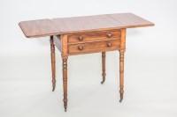 Lot 744 - GEORGIAN MAHOGANY PEMBROKE TABLE with two...