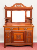 Lot 754 - 20TH CENTURY MAHOGANY MIRROR BACKED SIDEBOARD...