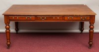 Lot 763 - MID VICTORIAN MAHOGANY OFFICE TABLE the...