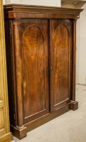 Lot 788 - VICTORIAN MAHOGANY TWO DOOR WARDROBE the...