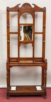 Lot 791 - LATE 19TH CENTURY OAK HALLSTAND with arched...