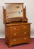 Lot 794 - EARLY 20TH CENTURY OAK DRESSING CHEST with...