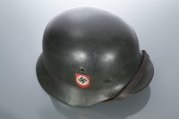 Lot 811 - THIRD REICH M40 COMBAT POLICE HELMET with...