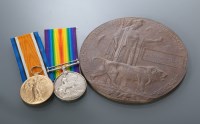 Lot 812 - WORLD WAR I DUO comprising a British War Medal...