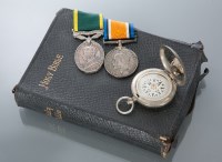 Lot 815 - MILITARY MEDALS AND EPHEMERA RELATED TO...