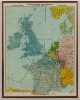 Lot 846 - WWII GERMAN MAP OF AIR STRIKE FORCES AND...