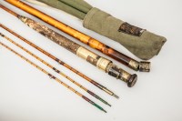 Lot 922 - TWO HARDY SPLIT CANE RODS a two piece trout...