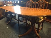 Lot 937 - REPRODUCTION MAHOGANY DINING TABLE 178cm wide,...